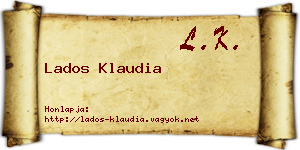 Lados Klaudia névjegykártya