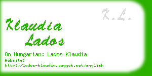 klaudia lados business card